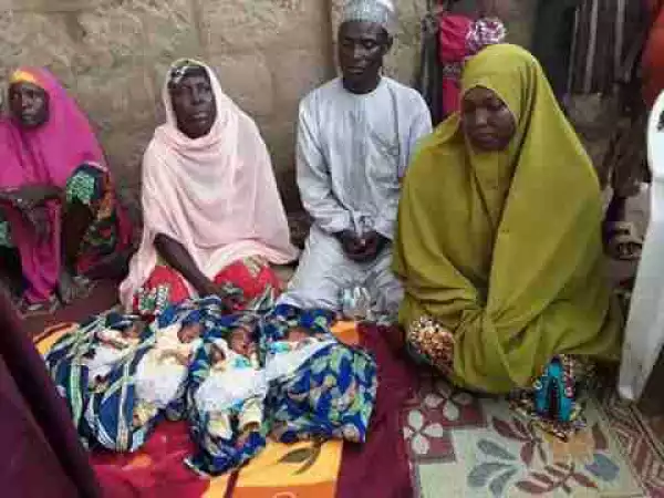 Local Farmer Receives Foods, N500K For Gov Tambuwal After Welcoming Quadruplets In Sokoto (Photos)